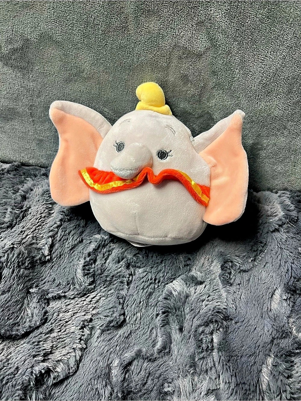 Disney Dumbo Squishmallows Plush Elephant Gray & Pink Like New